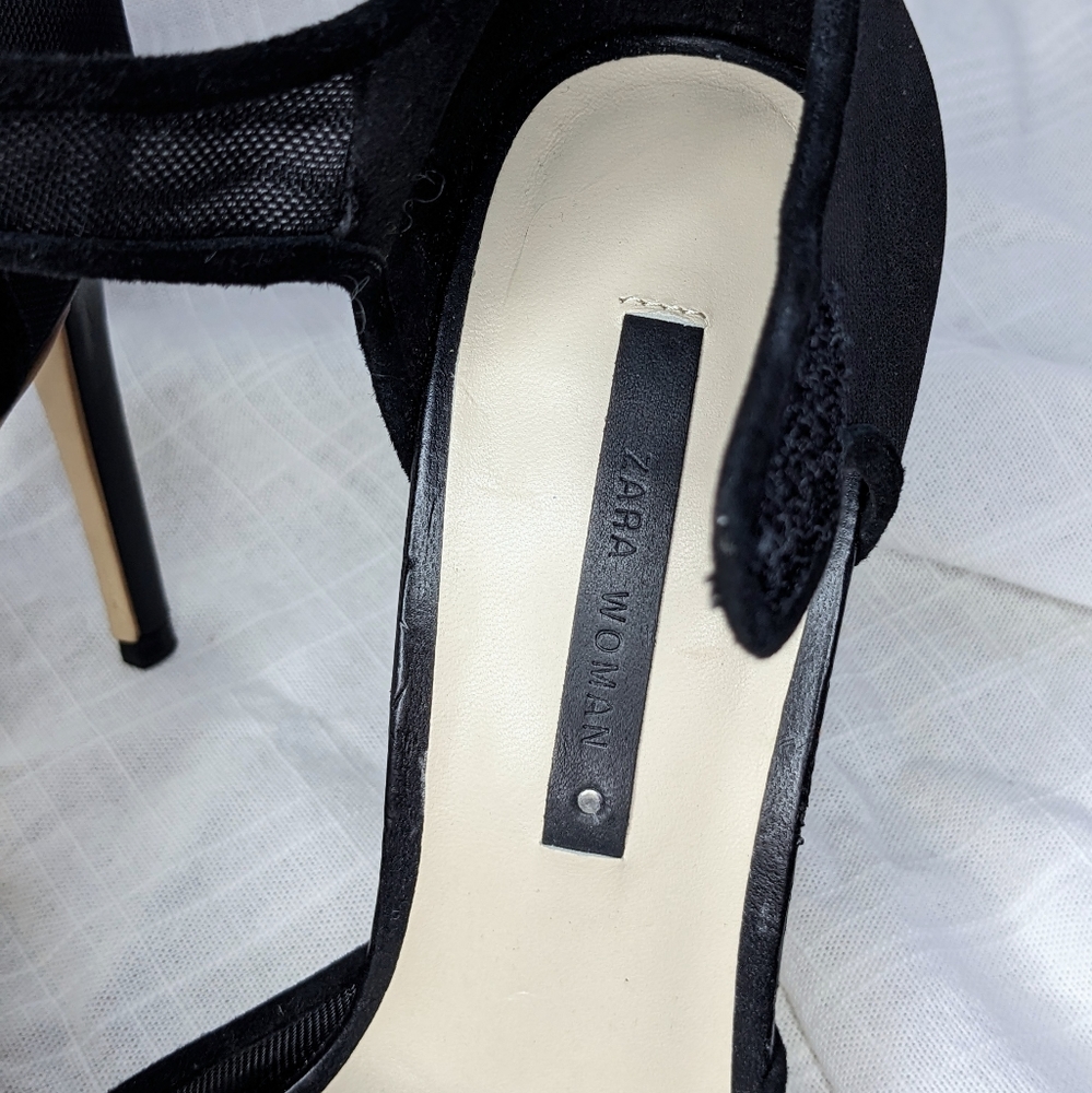 Zara Woman Mesh Court Stiletto Sandal - Picture 8 of 11